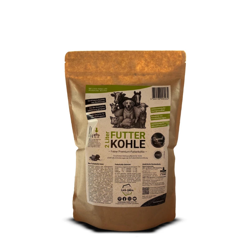 2 Liter Futterkohle - EBC FutterPlus (0-5mm)